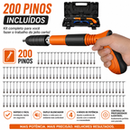 Kit Com Pistola De Fixação De Ação Direta Finca Pinos +200 Pinos