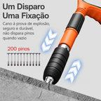 Kit Com Pistola De Fixação De Ação Direta Finca Pinos +200 Pinos